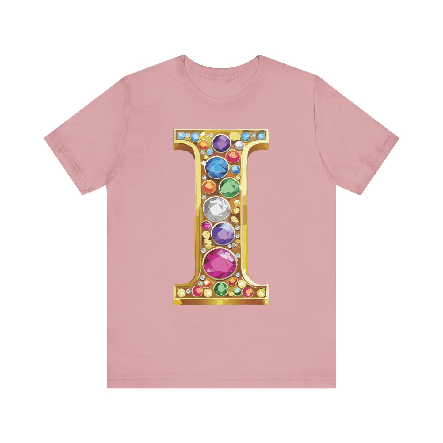 Letter Shirt, Shirt with Letters, Tee Shirt with Gold Letter, Shirt with Antique Letters