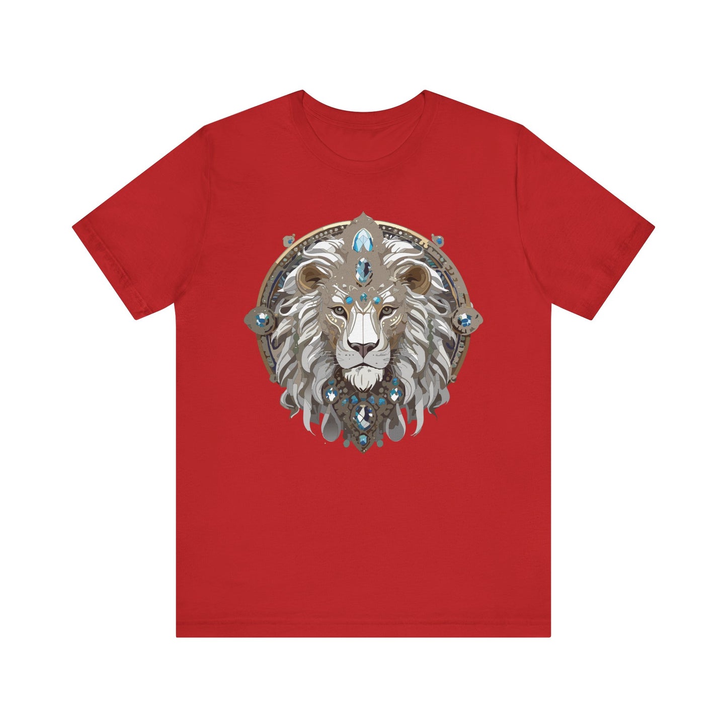 Animal Shirt, Shirt with Animal, Tee Shirt with Gold Animal Medal, Shirt with Antique Animal Medallion
