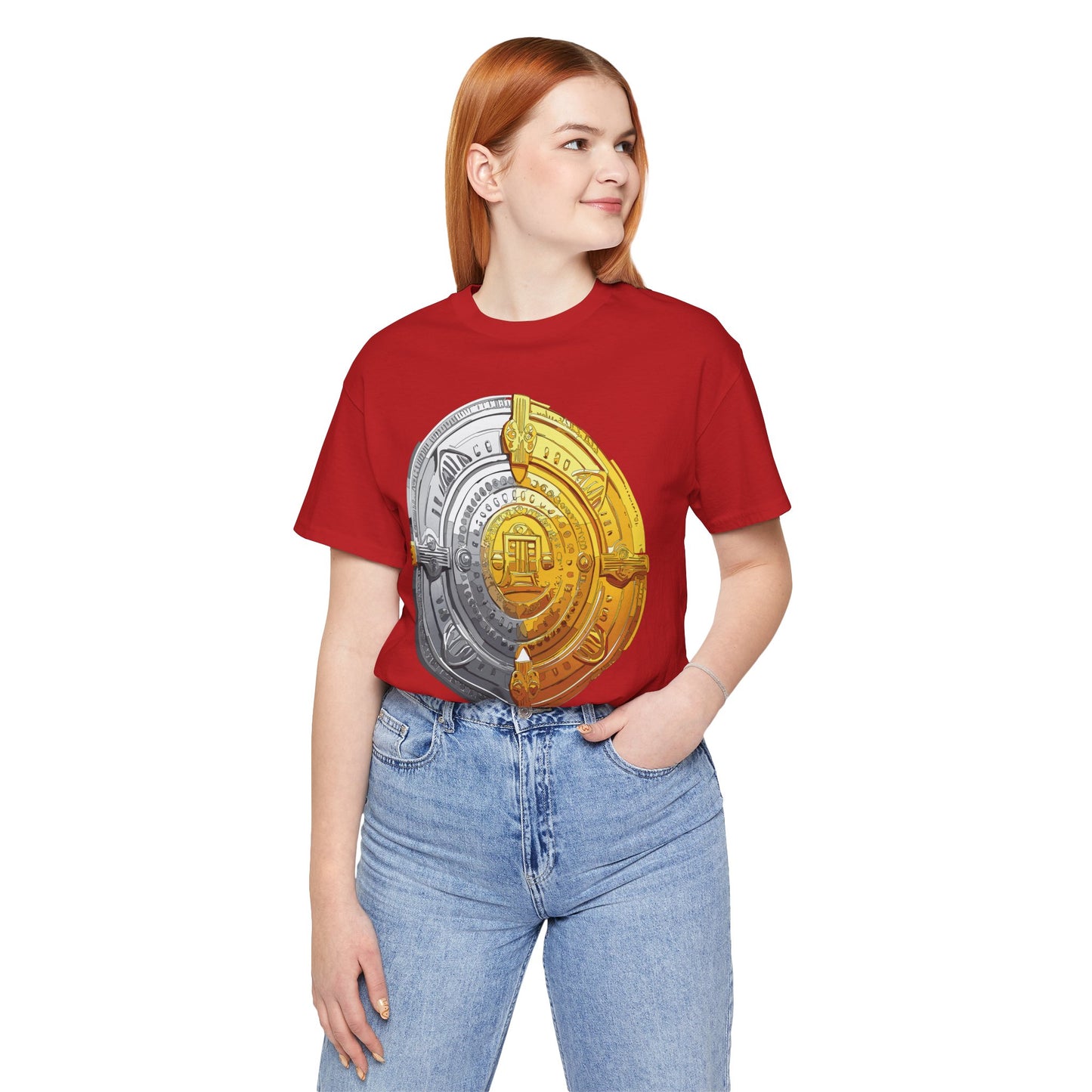Coin Shirt, Shirt with Coin, Tee Shirt with Gold Coin, Shirt with Antique Coin
