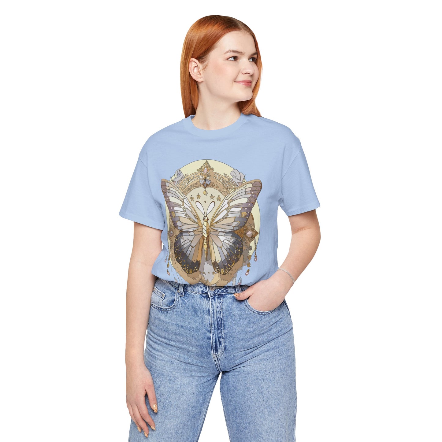 Butterfly Shirt, Shirt with Butterfly, Tee Shirt with Antique Butterfly