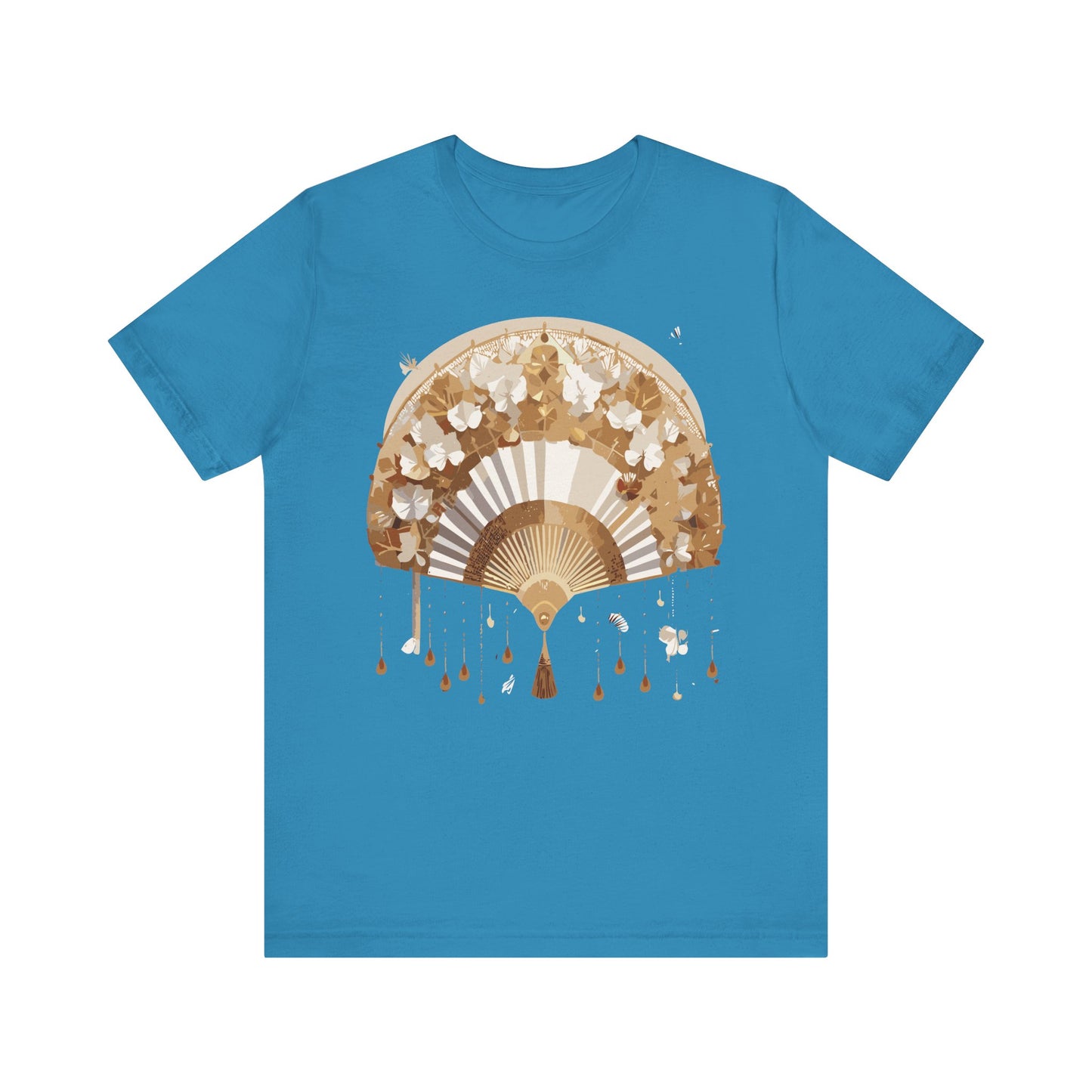 Fan shirt, Shirt with Fan, Tee Shirt with Gold Blower