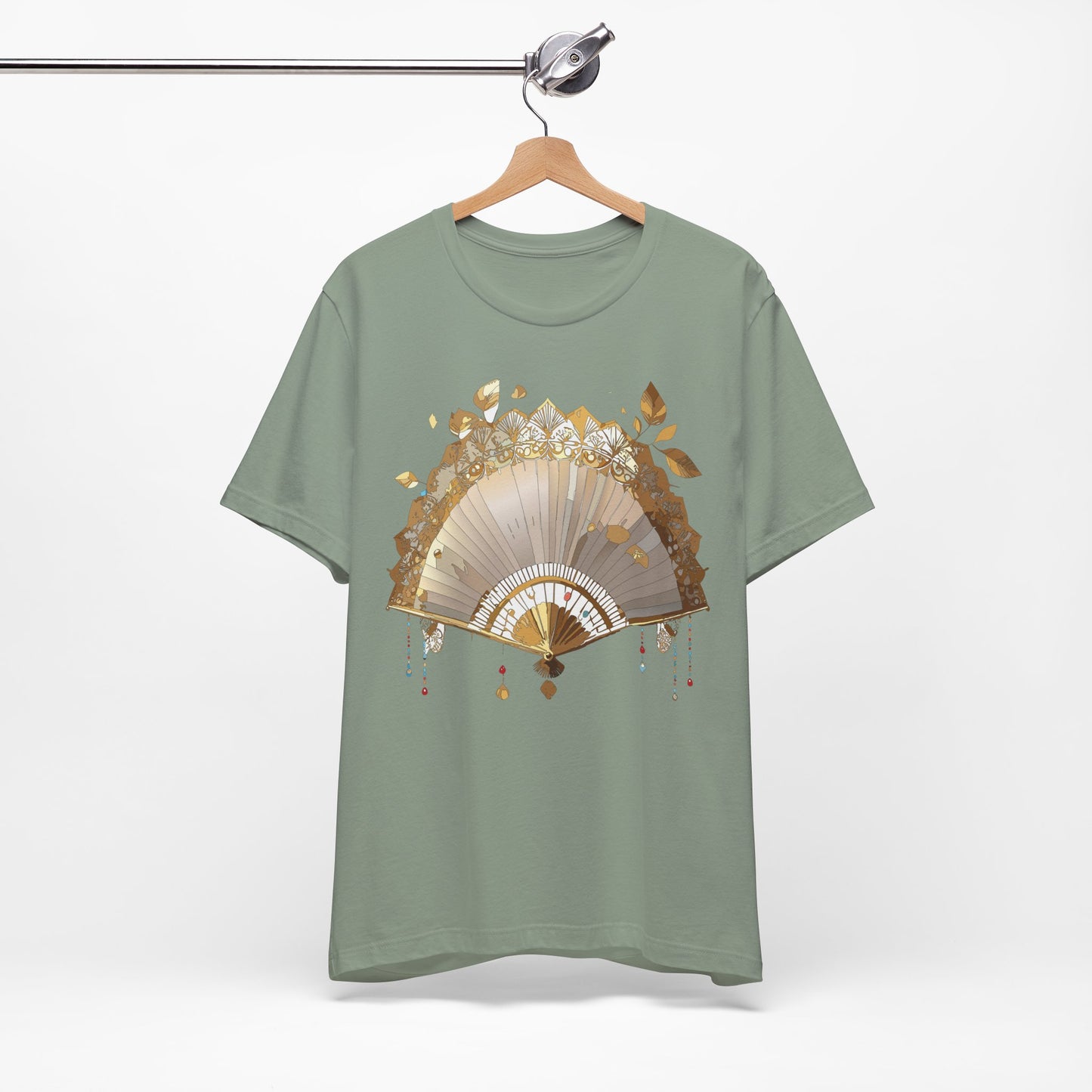 Fan shirt, Shirt with Fan, Tee Shirt with Gold Blower