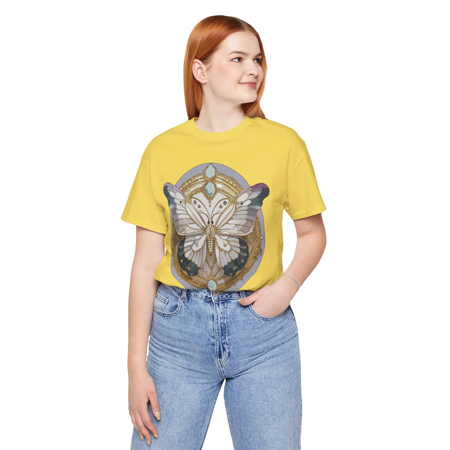 Butterfly Shirt, Shirt with Butterfly, Tee Shirt with Antique Butterfly