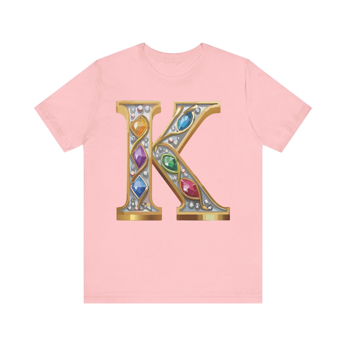 Letter Shirt, Shirt with Letters, Tee Shirt with Gold Letter, Shirt with Antique Letters