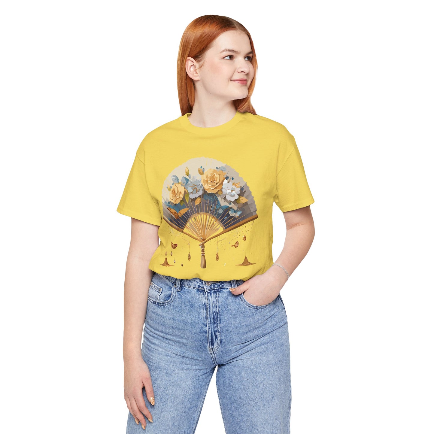 Fan shirt, Shirt with Fan, Tee Shirt with Gold Blower