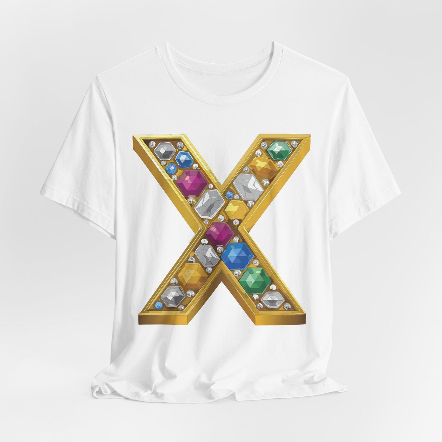 Letter Shirt, Shirt with Letters, Tee Shirt with Gold Letter, Shirt with Antique Letters