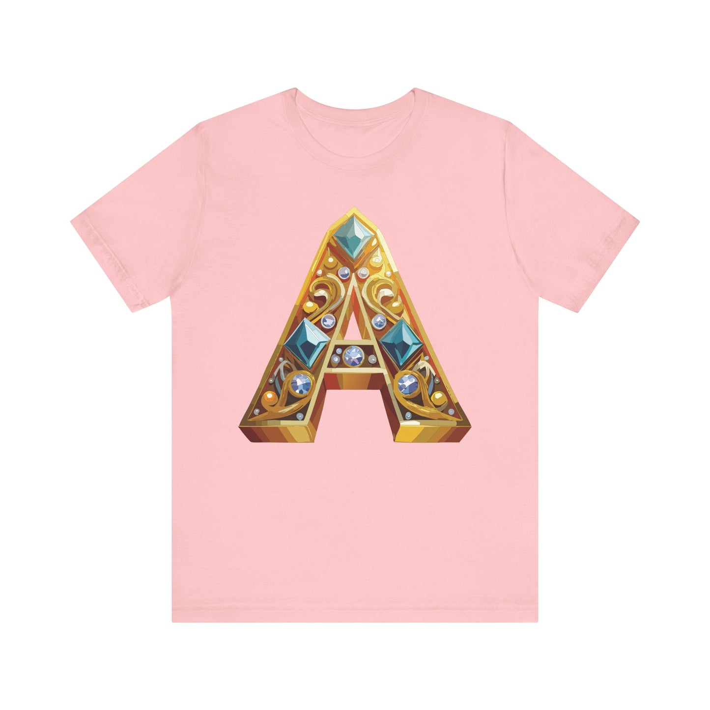Letter Shirt, Shirt with Letters, Tee Shirt with Gold Letter, Shirt with Antique Letters