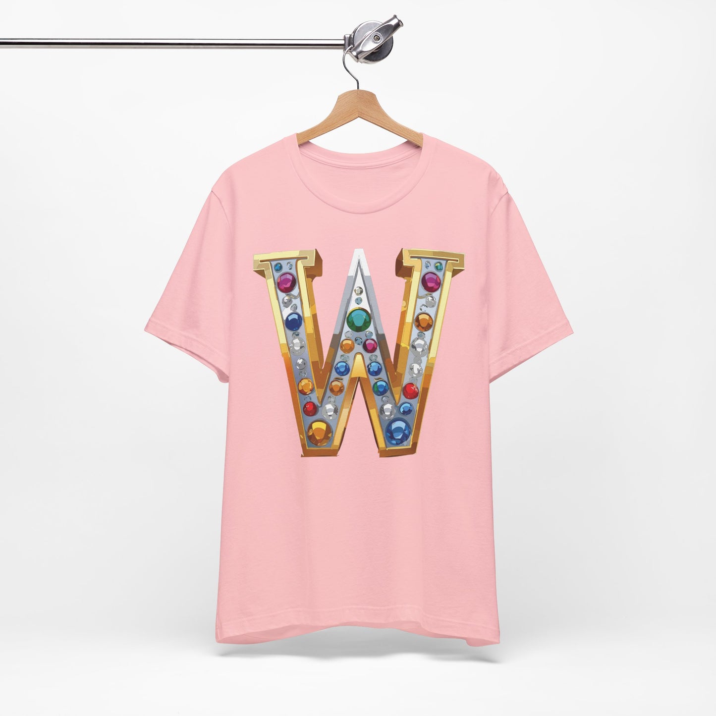 Letter Shirt, Shirt with Letters, Tee Shirt with Gold Letter, Shirt with Antique Letters