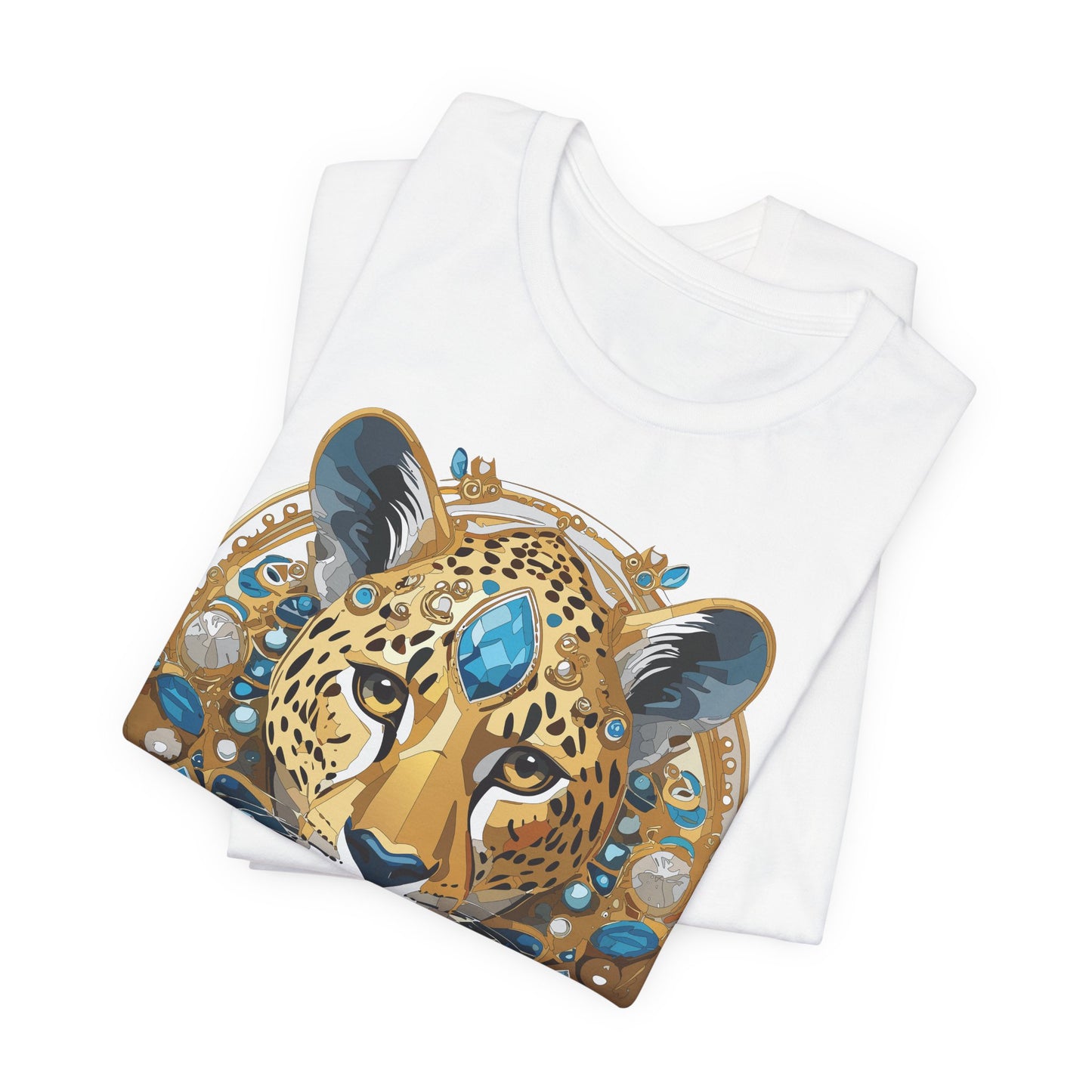 Animal Shirt, Shirt with Animal, Tee Shirt with Gold Animal Medal, Shirt with Antique Animal Medallion