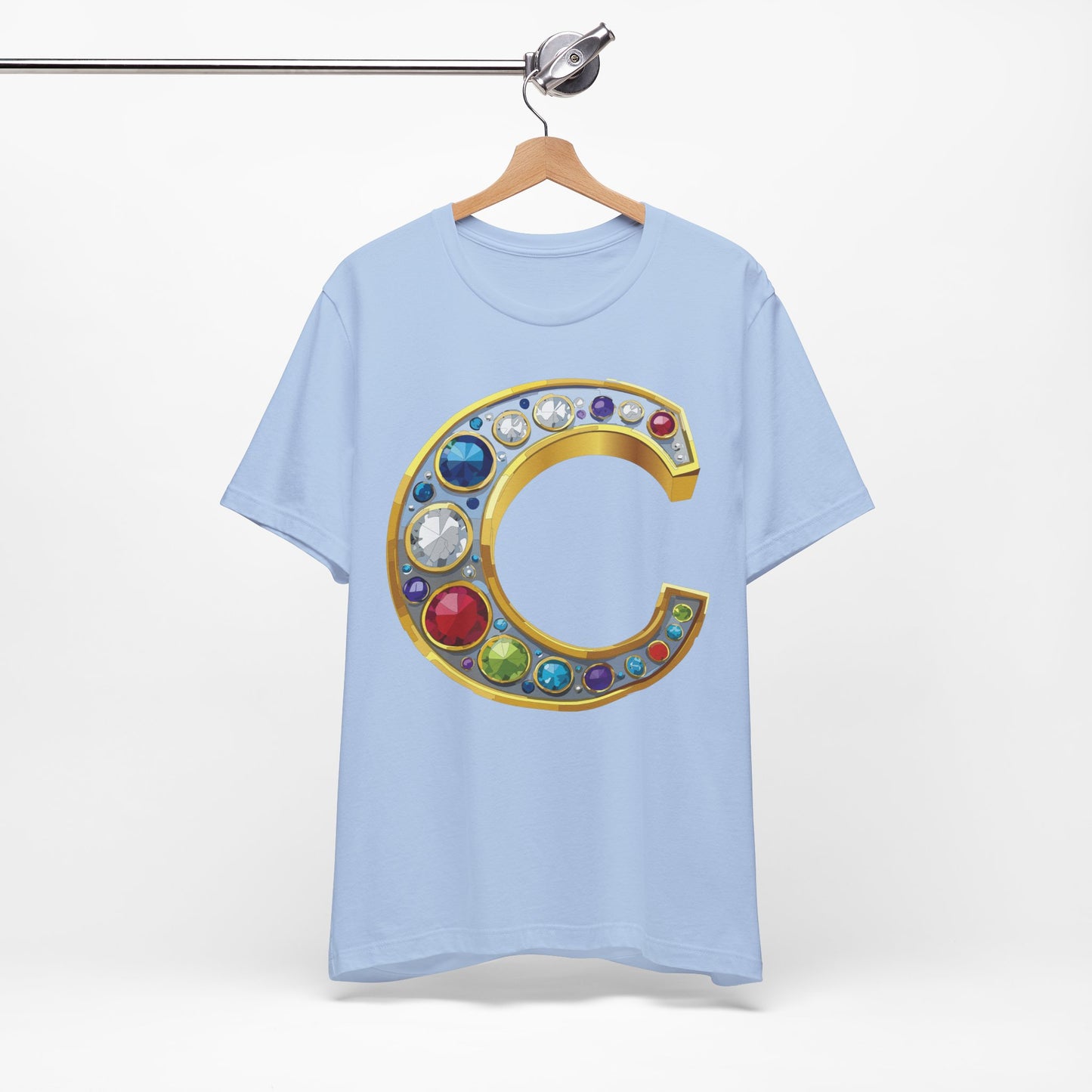 Letter Shirt, Shirt with Letters, Tee Shirt with Gold Letter, Shirt with Antique Letters