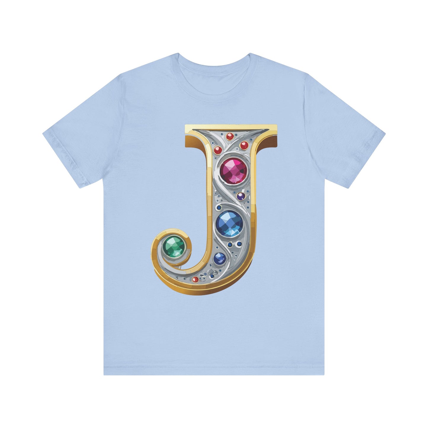 Letter Shirt, Shirt with Letters, Tee Shirt with Gold Letter, Shirt with Antique Letters