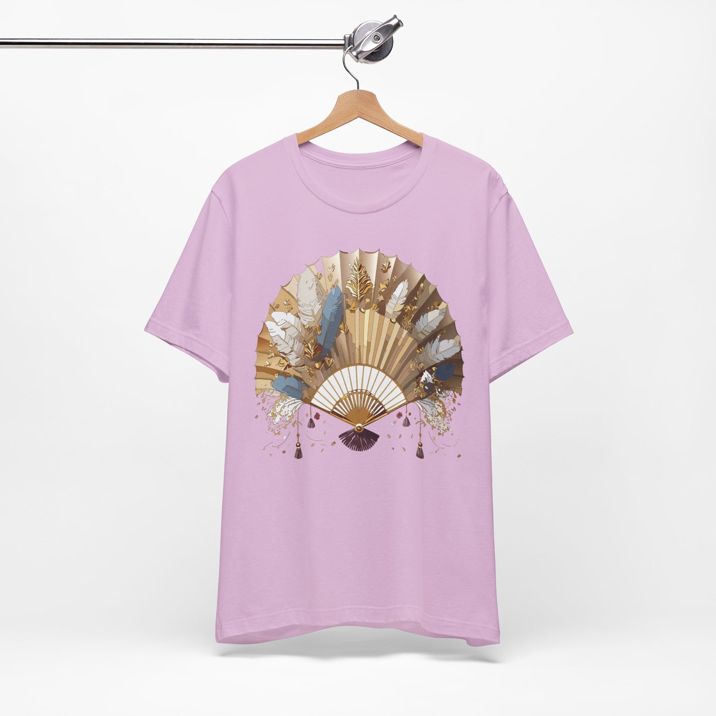 Fan shirt, Shirt with Fan, Tee Shirt with Gold Blower