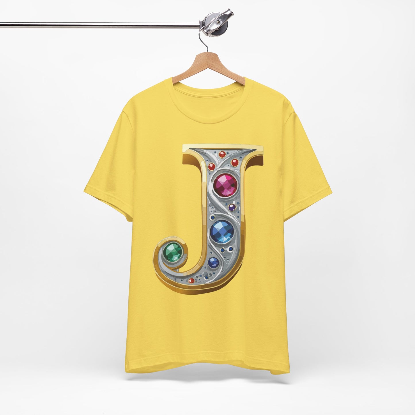 Letter Shirt, Shirt with Letters, Tee Shirt with Gold Letter, Shirt with Antique Letters