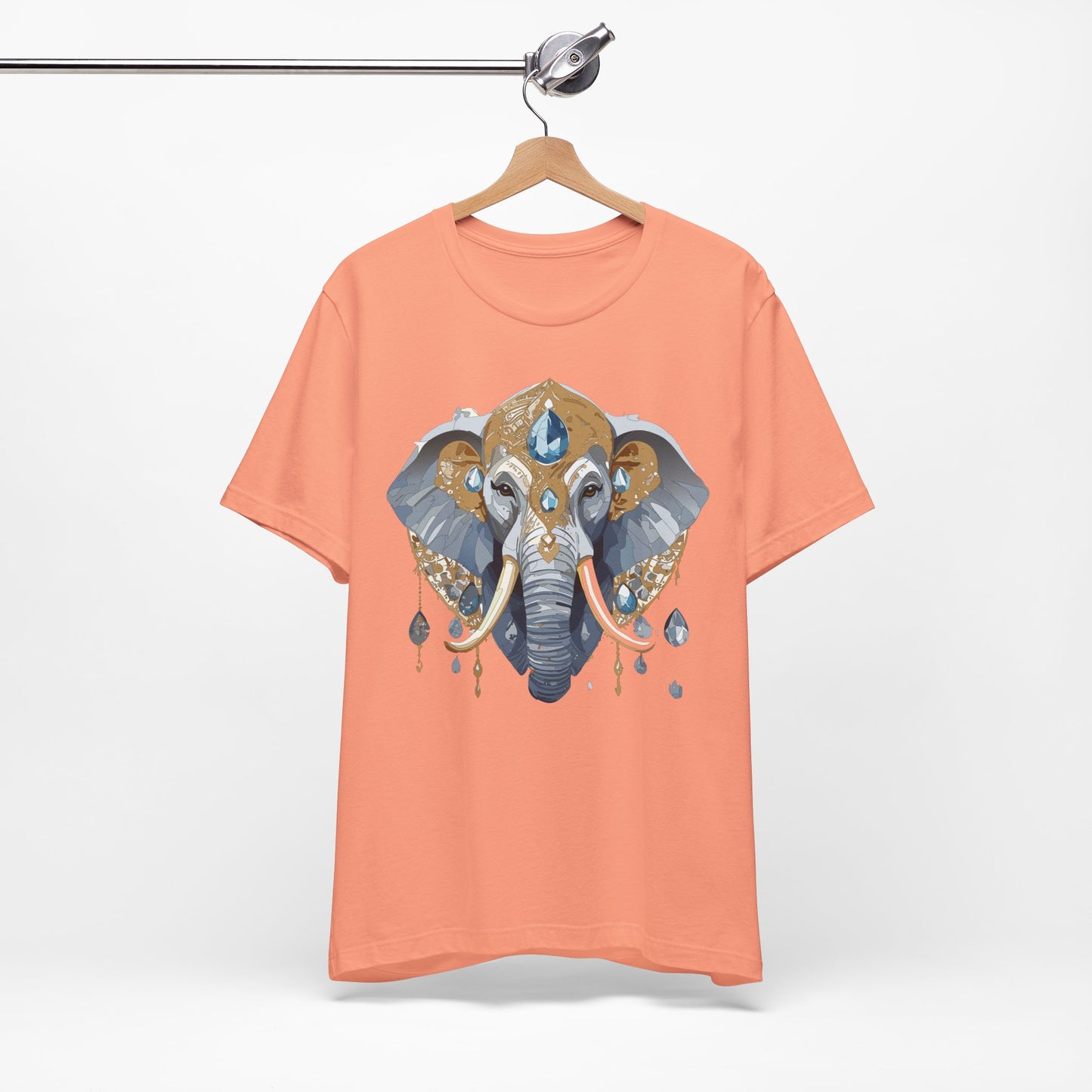 Animal Shirt, Shirt with Animal, Tee Shirt with Gold Animal Medal, Shirt with Antique Animal Medallion