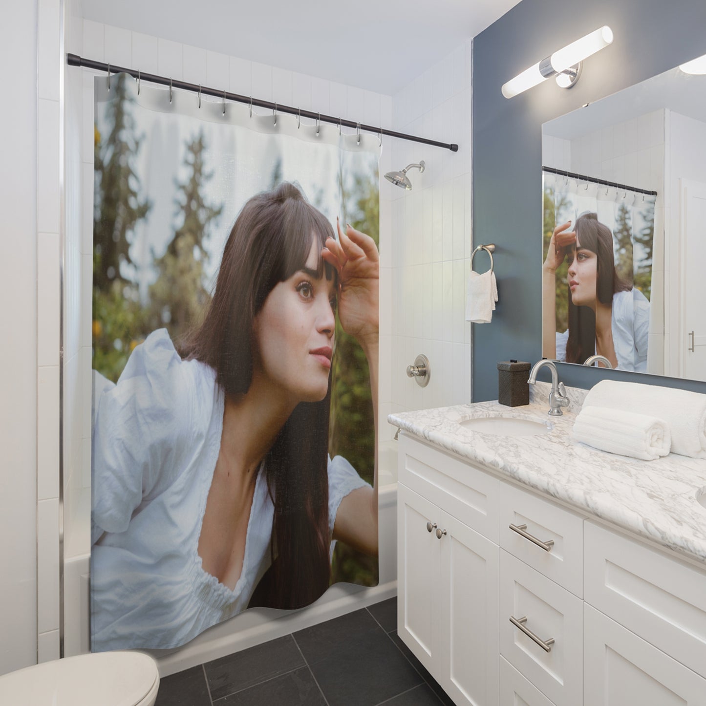 Woman Shower Curtain