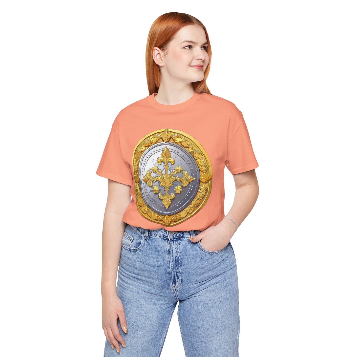 Coin Shirt, Shirt with Coin, Tee Shirt with Gold Coin, Shirt with Antique Coin