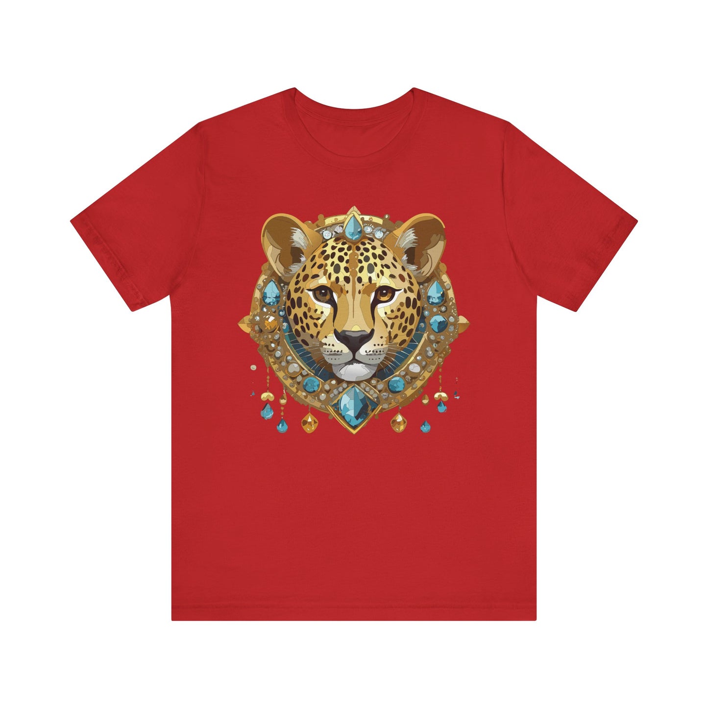 Animal Shirt, Shirt with Animal, Tee Shirt with Gold Animal Medal, Shirt with Antique Animal Medallion