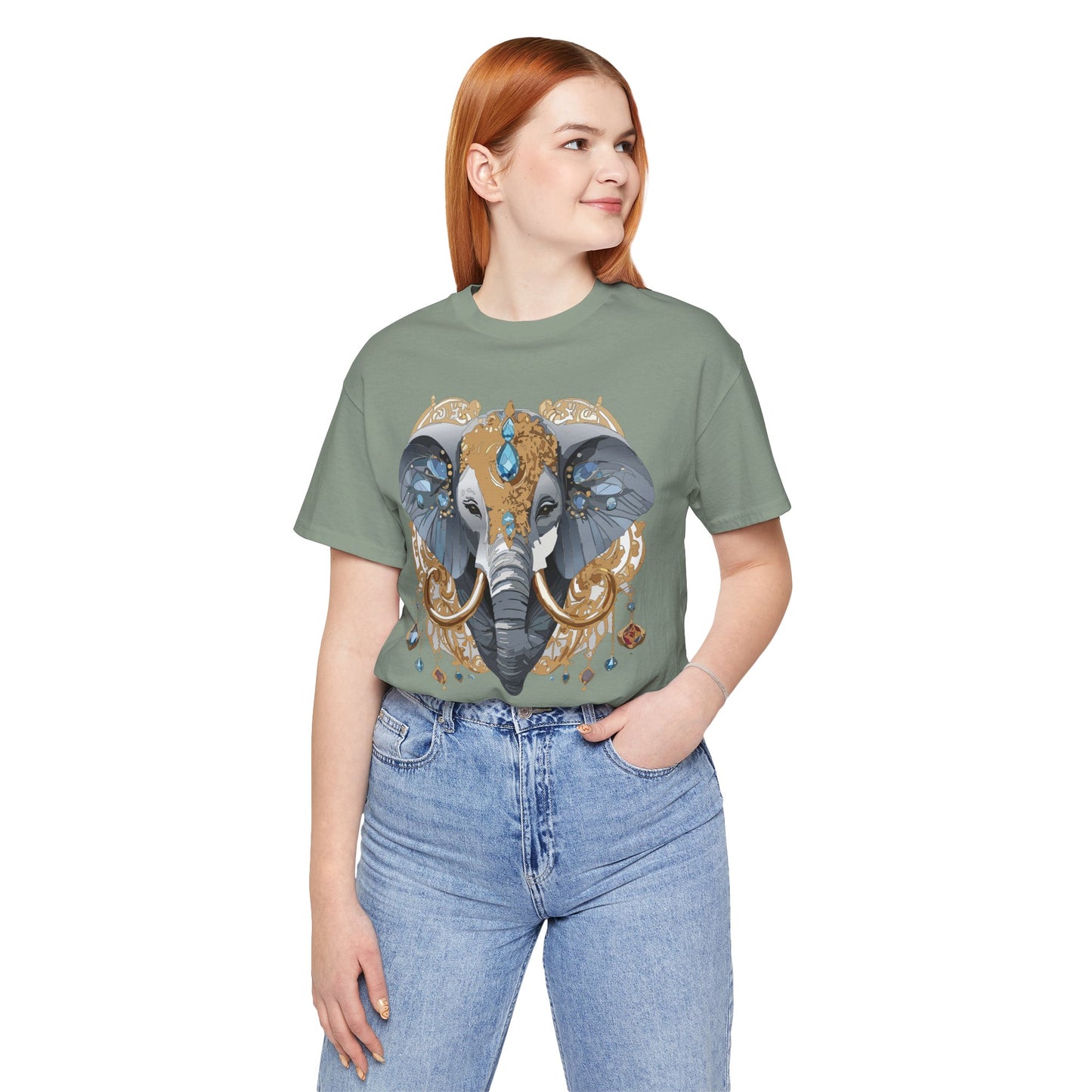 Animal Shirt, Shirt with Animal, Tee Shirt with Gold Animal Medal, Shirt with Antique Animal Medallion