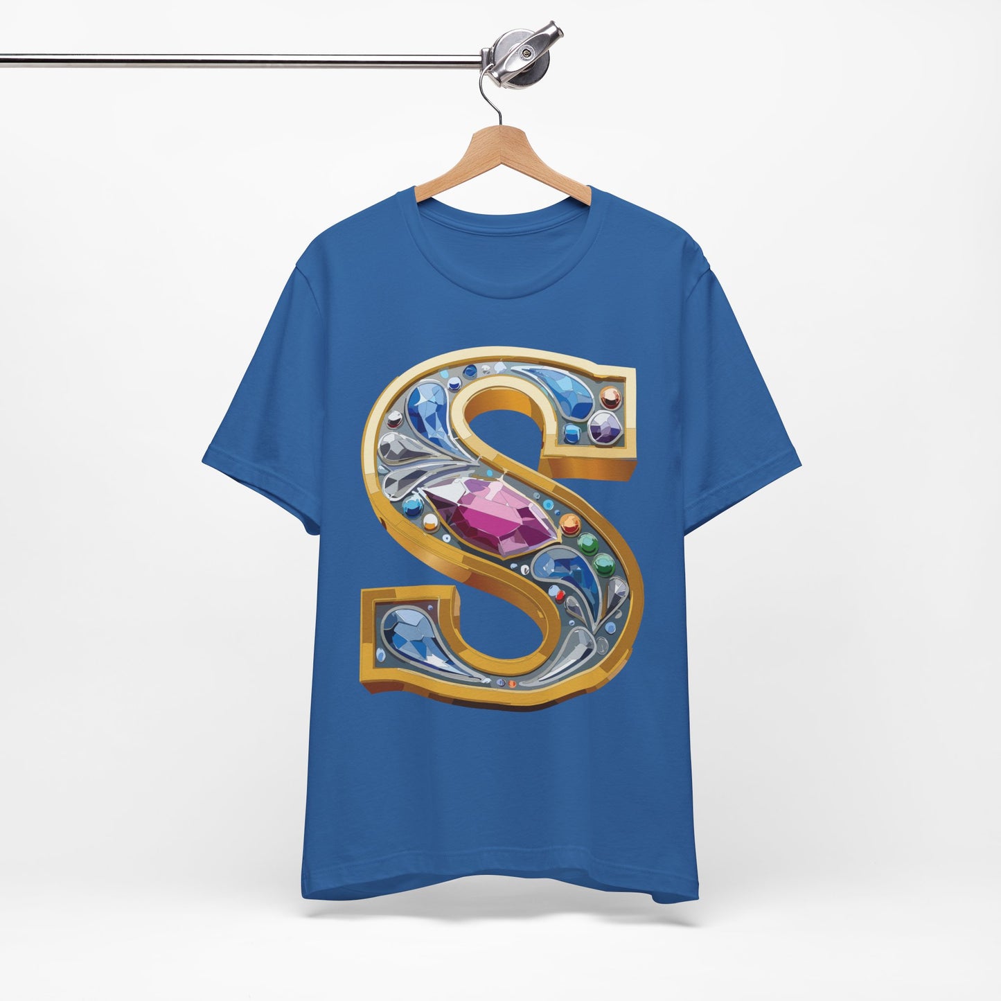 Letter Shirt, Shirt with Letters, Tee Shirt with Gold Letter, Shirt with Antique Letters