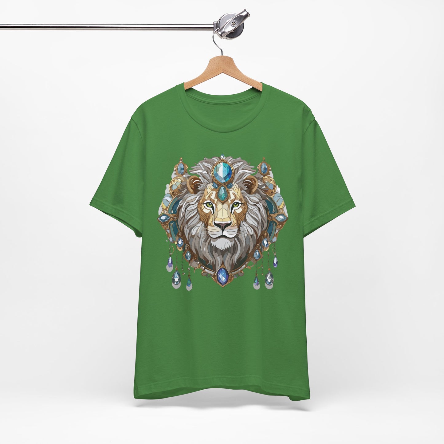 Animal Shirt, Shirt with Animal, Tee Shirt with Gold Animal Medal, Shirt with Antique Animal Medallion