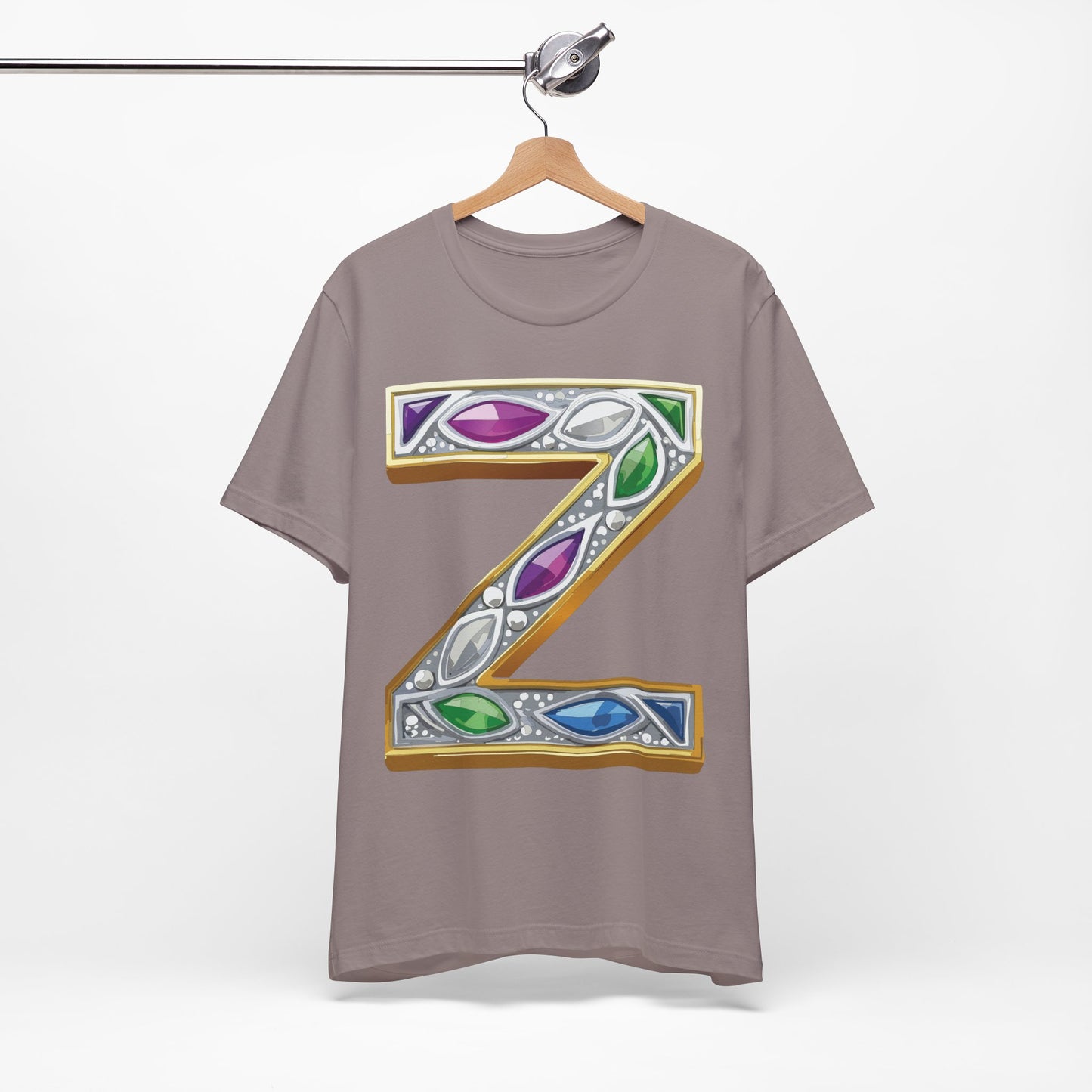 Letter Shirt, Shirt with Letters, Tee Shirt with Gold Letter, Shirt with Antique Letters