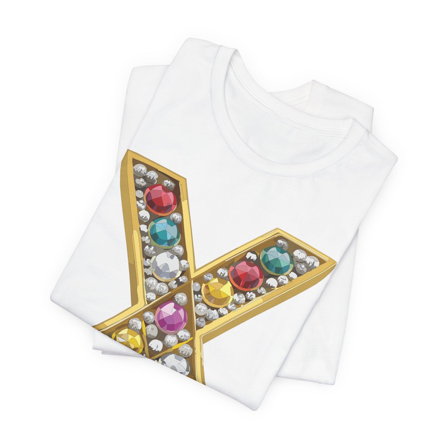 Letter Shirt, Shirt with Letters, Tee Shirt with Gold Letter, Shirt with Antique Letters