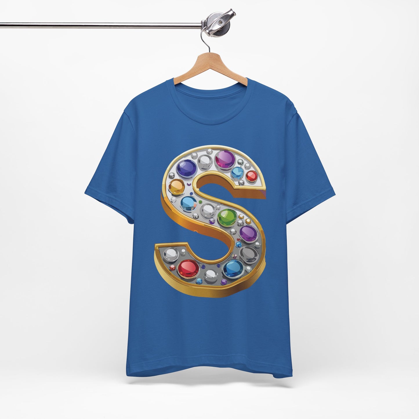 Letter Shirt, Shirt with Letters, Tee Shirt with Gold Letter, Shirt with Antique Letters