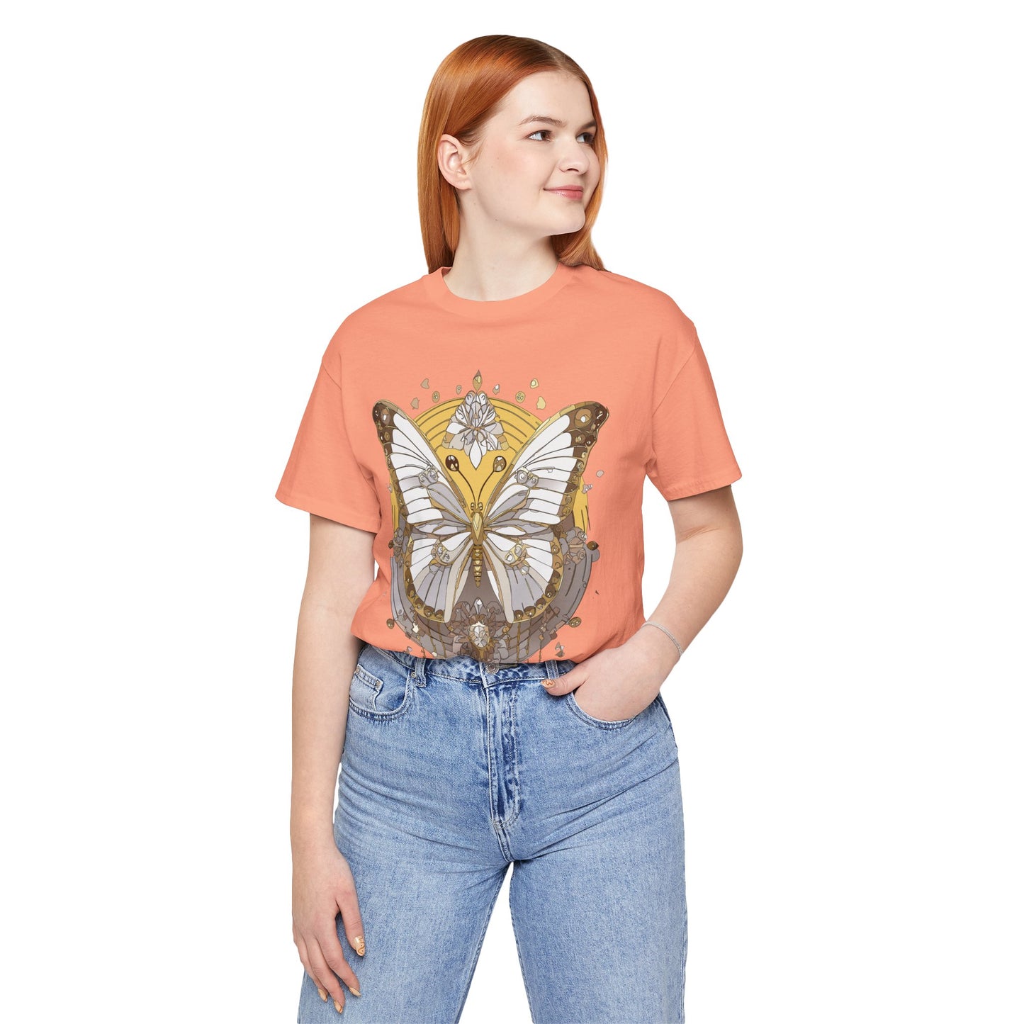 Butterfly Shirt, Shirt with Butterfly, Tee Shirt with Antique Butterfly