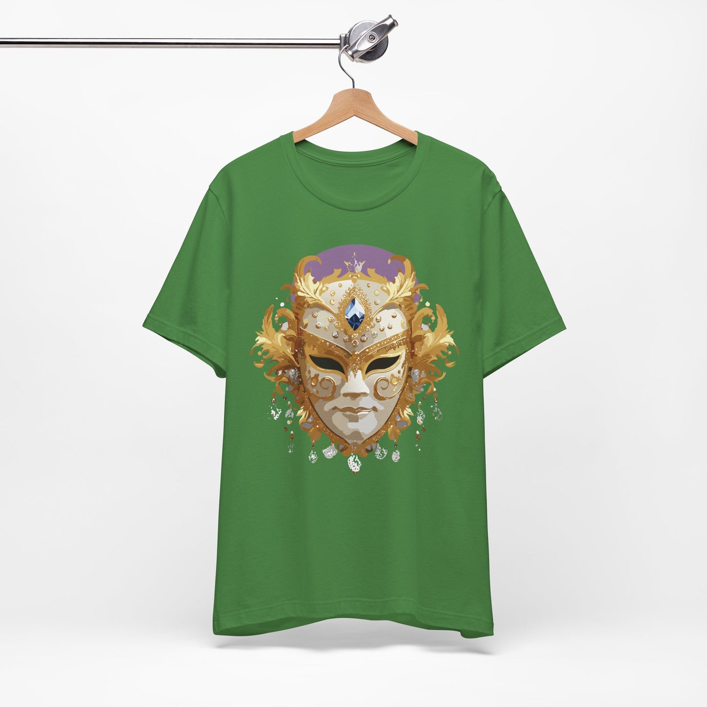Mask Shirt, Shirt with Mask, Tee Shirt with Gold Face