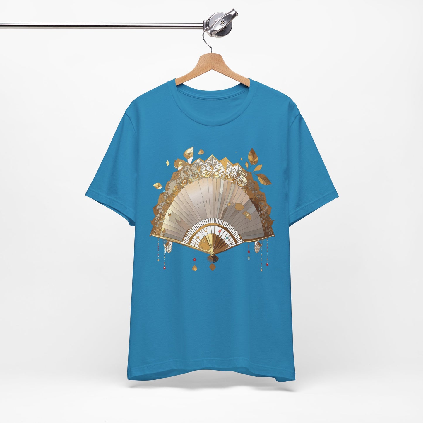 Fan shirt, Shirt with Fan, Tee Shirt with Gold Blower