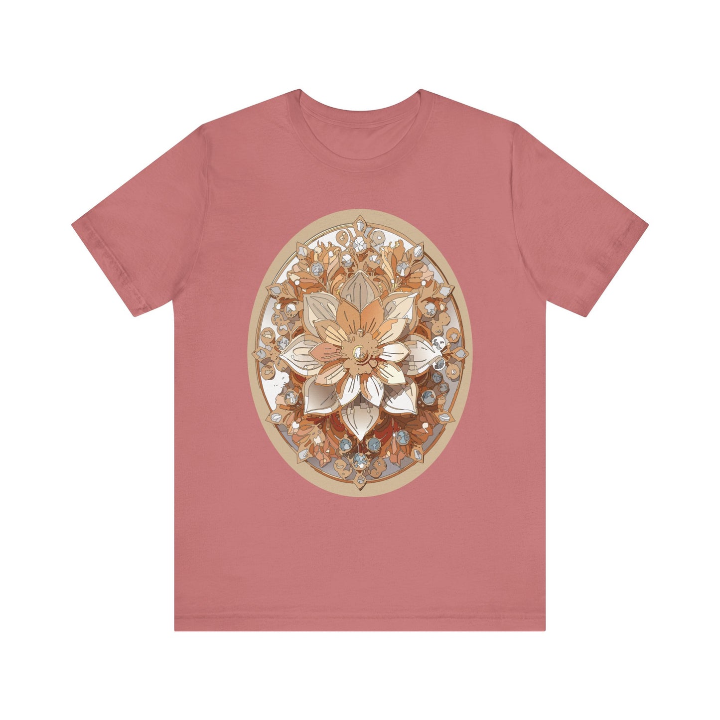 Floral Shirt, Flower Shirt, Tee Shirt with Antique Flower