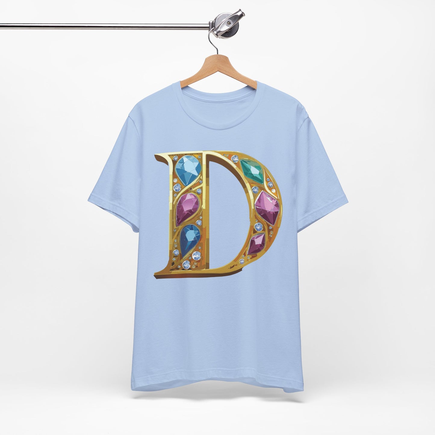 Letter Shirt, Shirt with Letters, Tee Shirt with Gold Letter, Shirt with Antique Letters