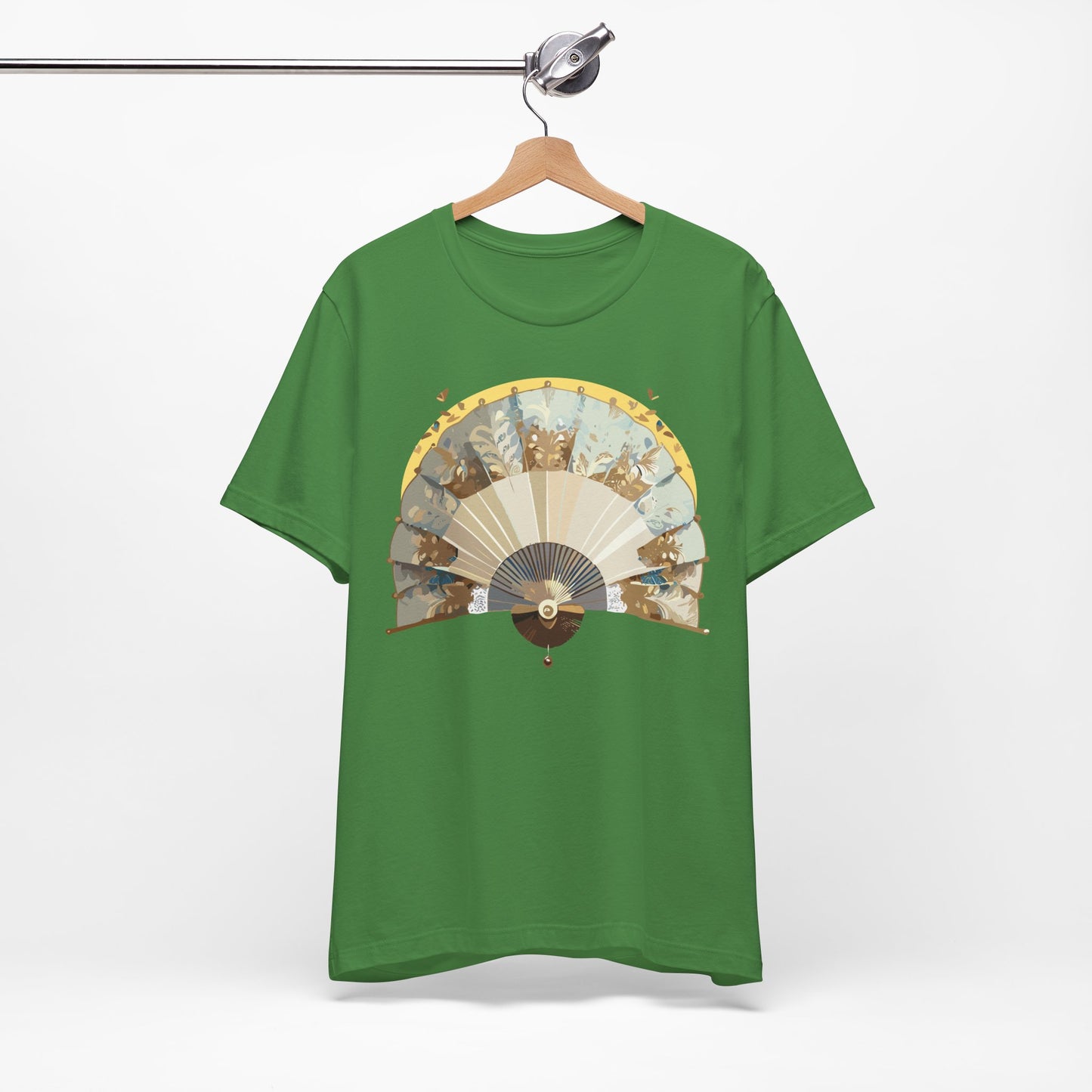 Fan shirt, Shirt with Fan, Tee Shirt with Gold Blower