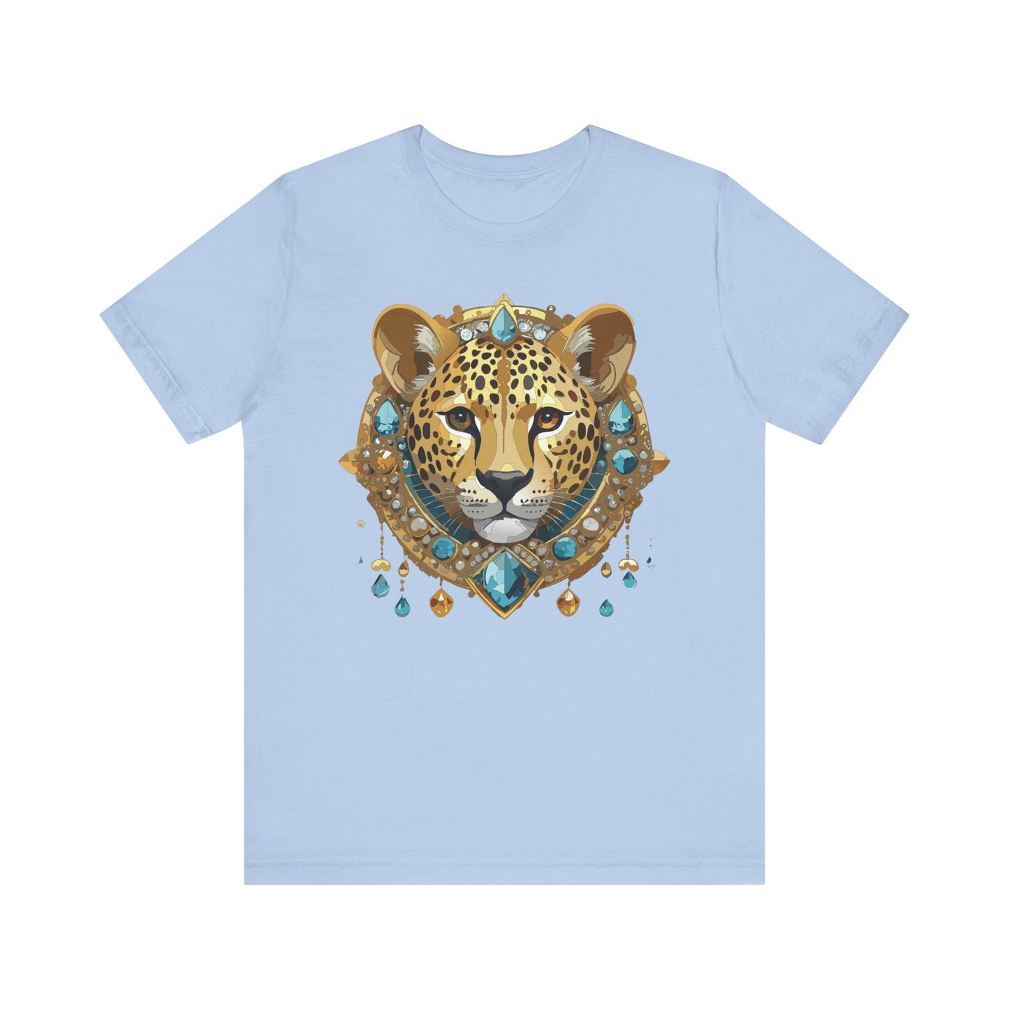 Animal Shirt, Shirt with Animal, Tee Shirt with Gold Animal Medal, Shirt with Antique Animal Medallion