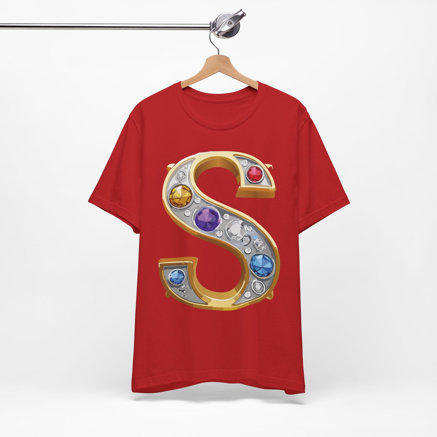 Letter Shirt, Shirt with Letters, Tee Shirt with Gold Letter, Shirt with Antique Letters