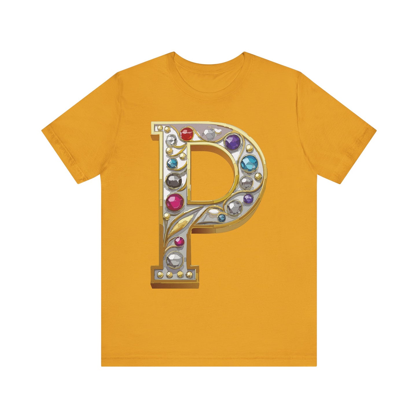 Letter Shirt, Shirt with Letters, Tee Shirt with Gold Letter, Shirt with Antique Letters