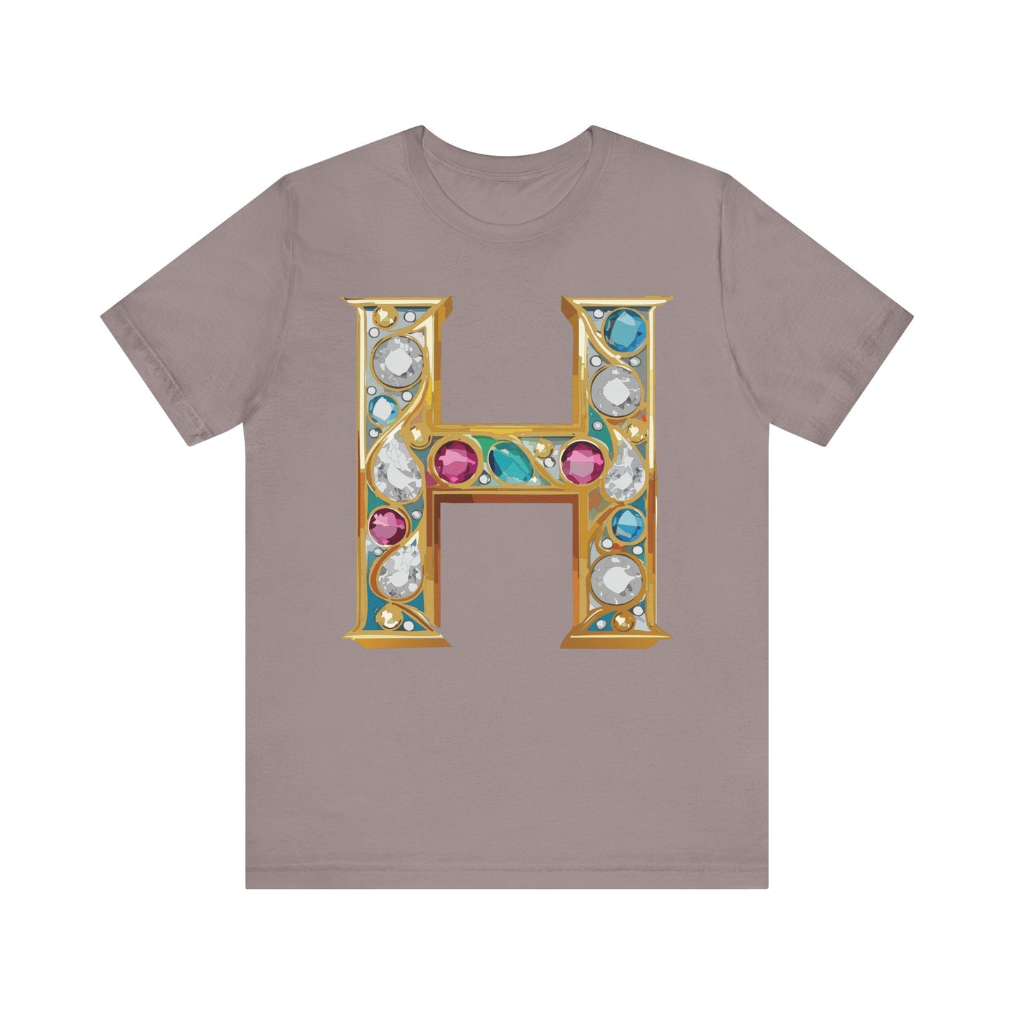 Letter Shirt, Shirt with Letters, Tee Shirt with Gold Letter, Shirt with Antique Letters