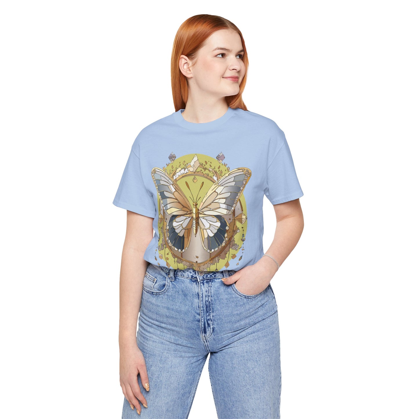 Butterfly Shirt, Shirt with Butterfly, Tee Shirt with Antique Butterfly
