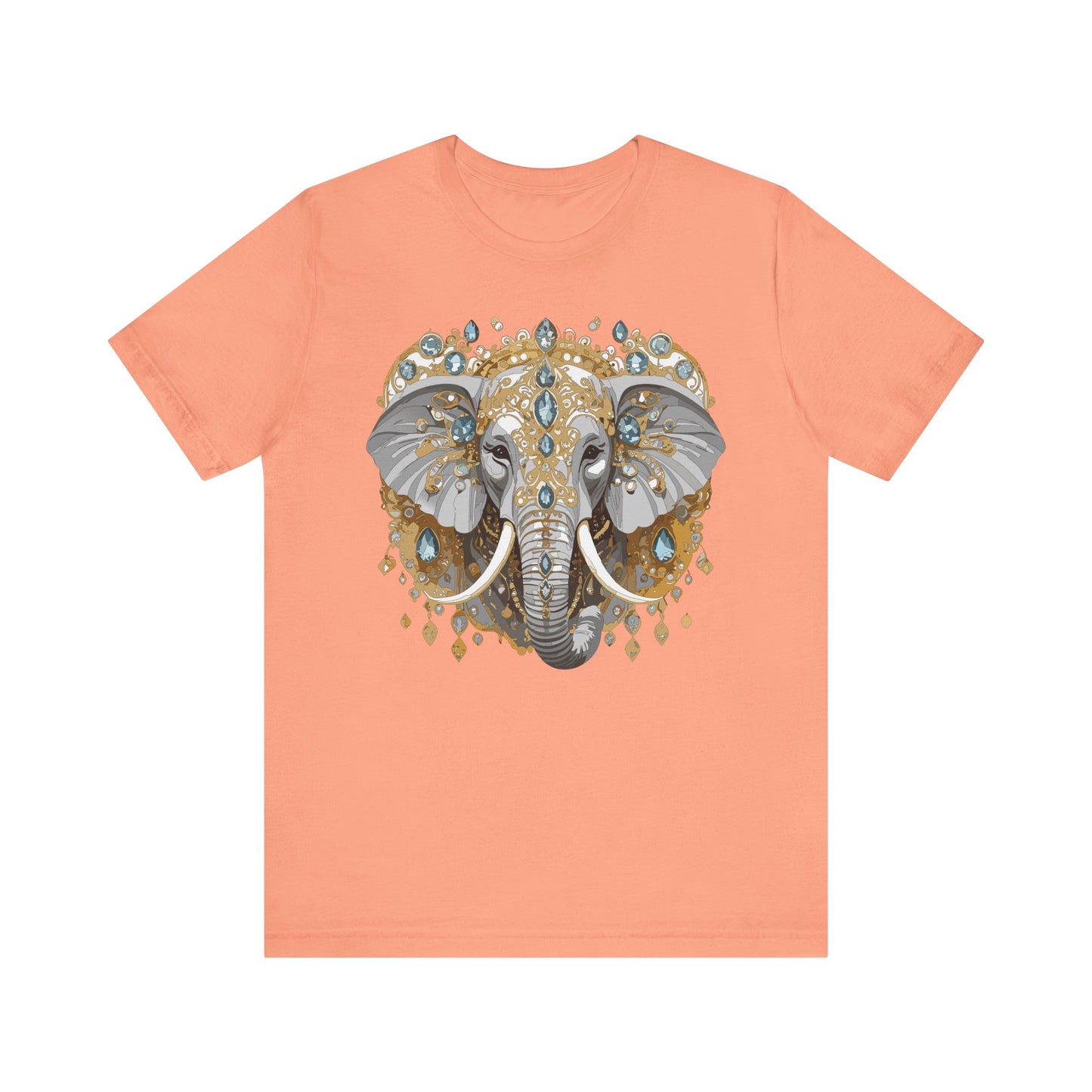 Animal Shirt, Shirt with Animal, Tee Shirt with Gold Animal Medal, Shirt with Antique Animal Medallion
