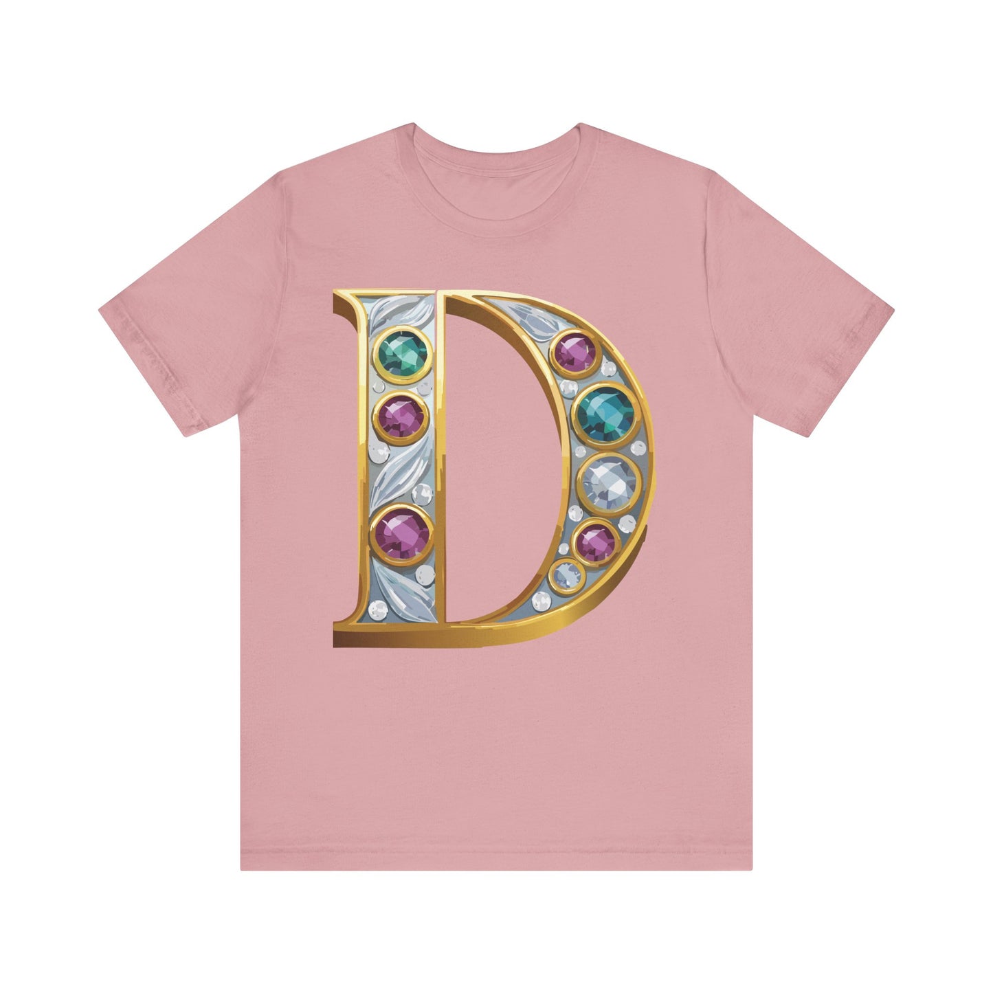 Letter Shirt, Shirt with Letters, Tee Shirt with Gold Letter, Shirt with Antique Letters
