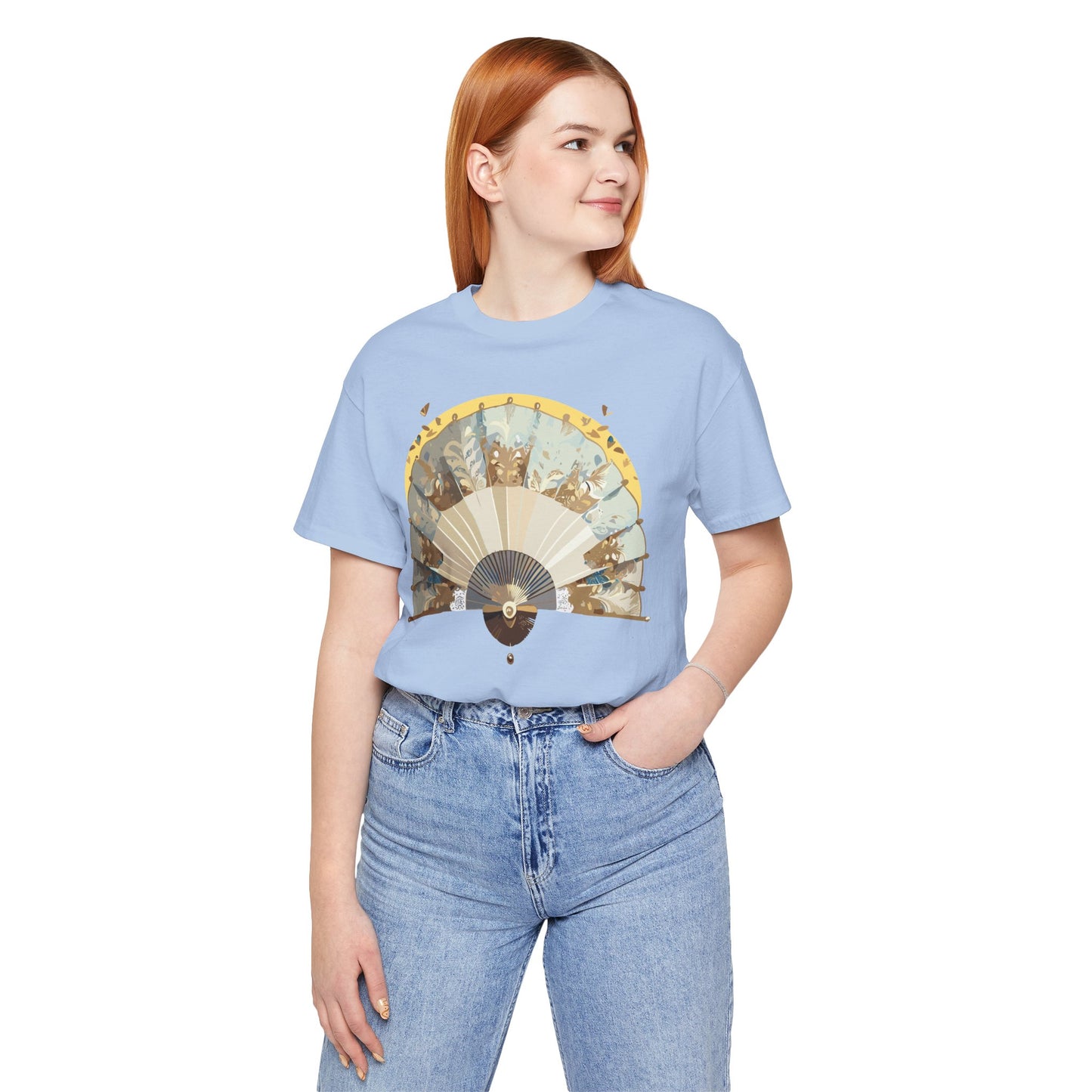 Fan shirt, Shirt with Fan, Tee Shirt with Gold Blower