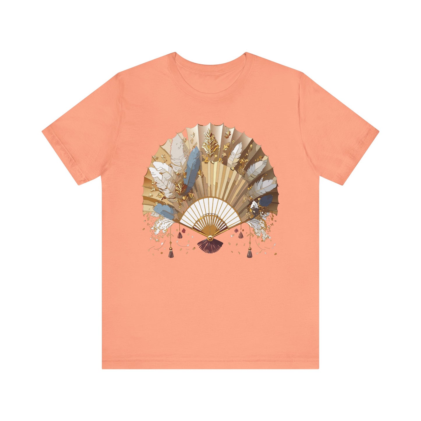 Fan shirt, Shirt with Fan, Tee Shirt with Gold Blower
