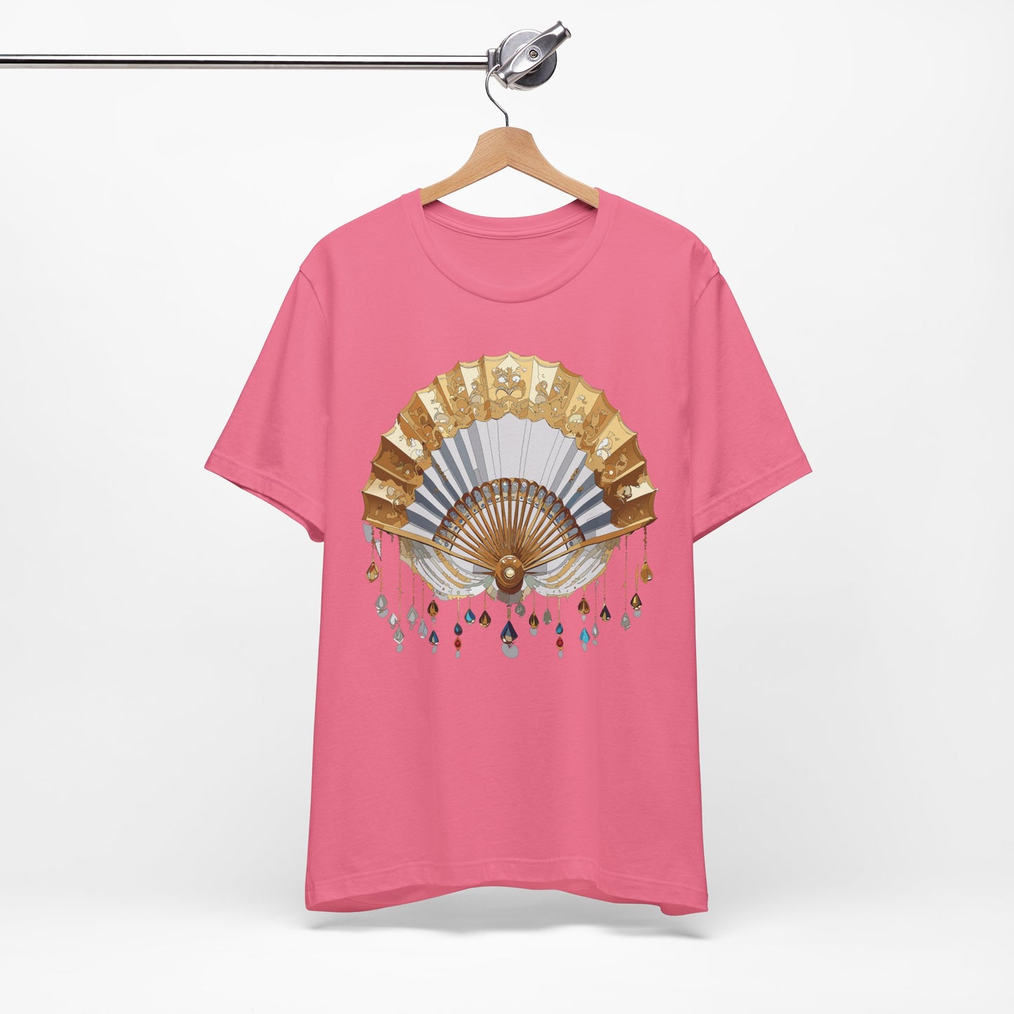 Fan shirt, Shirt with Fan, Tee Shirt with Gold Blower