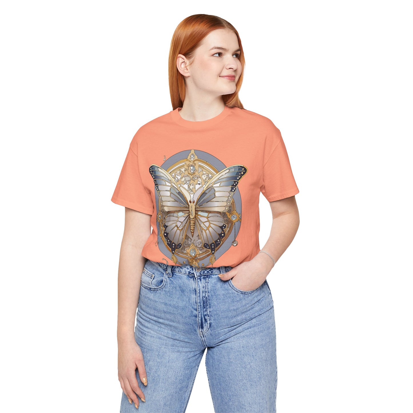 Butterfly Shirt, Shirt with Butterfly, Tee Shirt with Antique Butterfly
