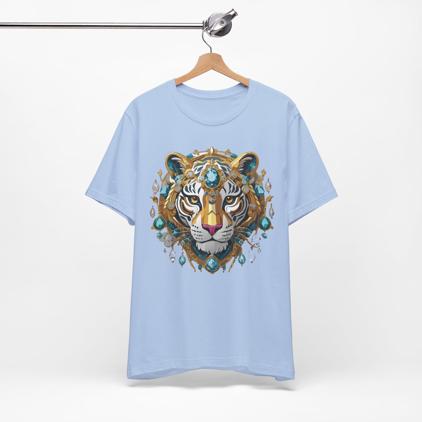 Animal Shirt, Shirt with Animal, Tee Shirt with Gold Animal Medal, Shirt with Antique Animal Medallion