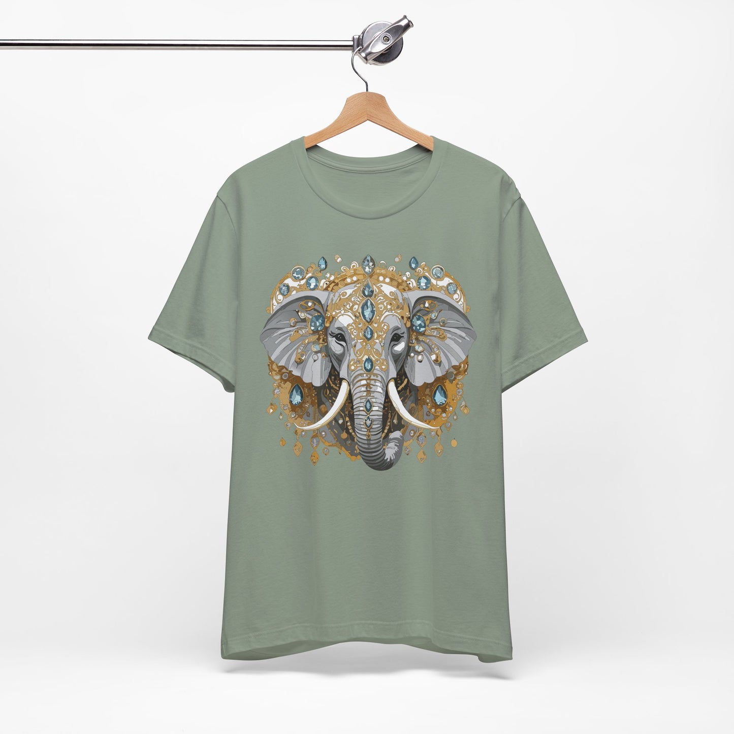 Animal Shirt, Shirt with Animal, Tee Shirt with Gold Animal Medal, Shirt with Antique Animal Medallion
