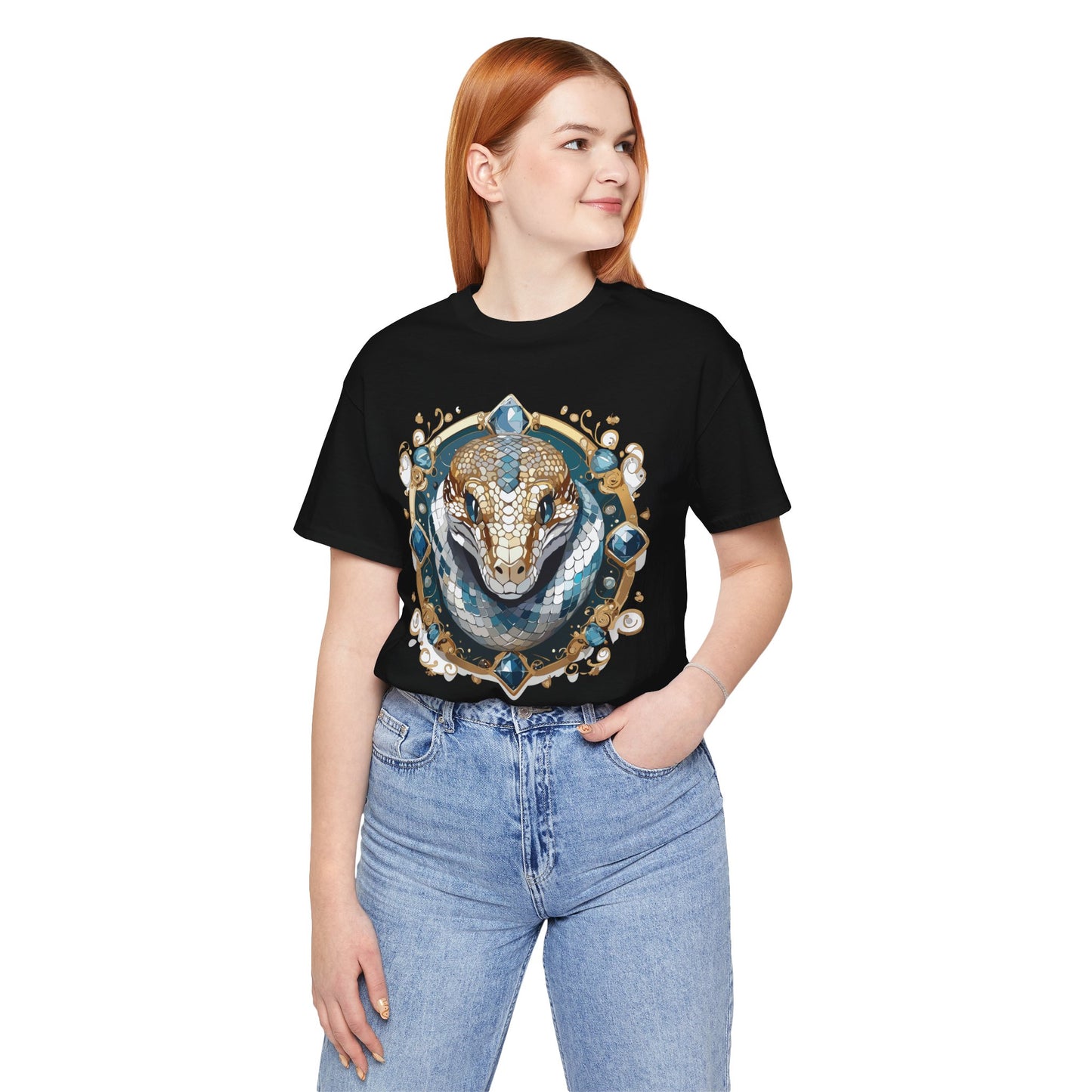 Animal Shirt, Shirt with Animal, Tee Shirt with Gold Animal Medal, Shirt with Antique Animal Medallion