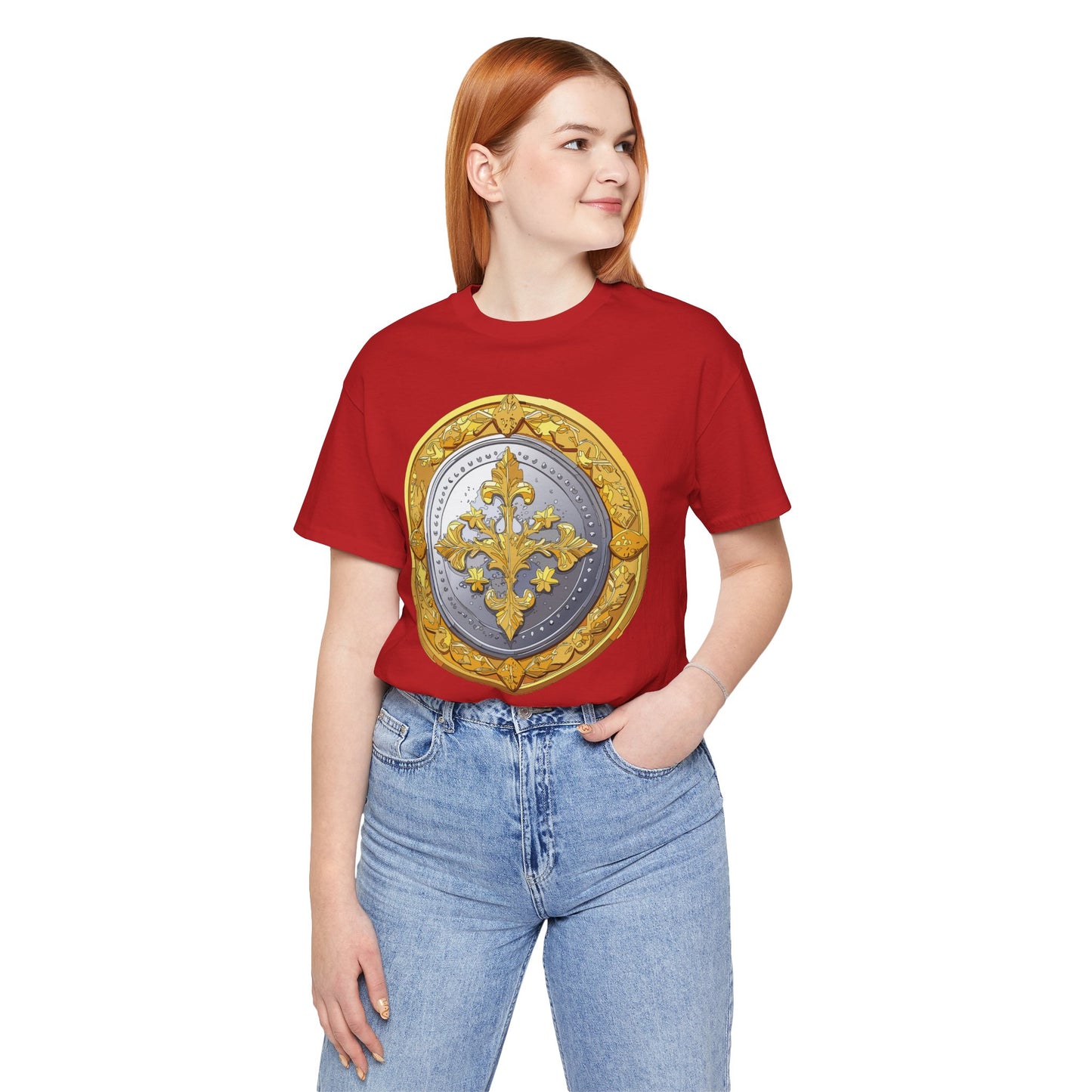 Coin Shirt, Shirt with Coin, Tee Shirt with Gold Coin, Shirt with Antique Coin