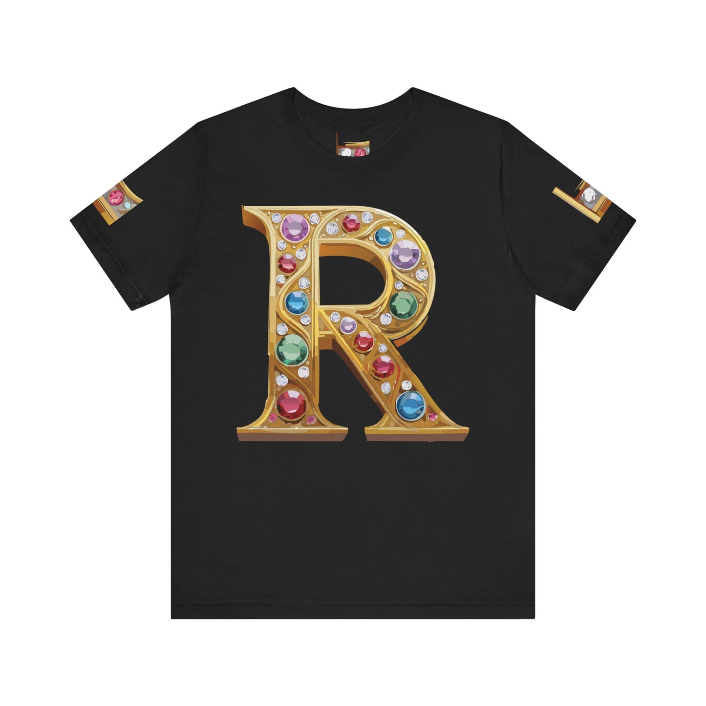 Letter Shirt, Shirt with Letters, Tee Shirt with Gold Letter, Shirt with Antique Letters