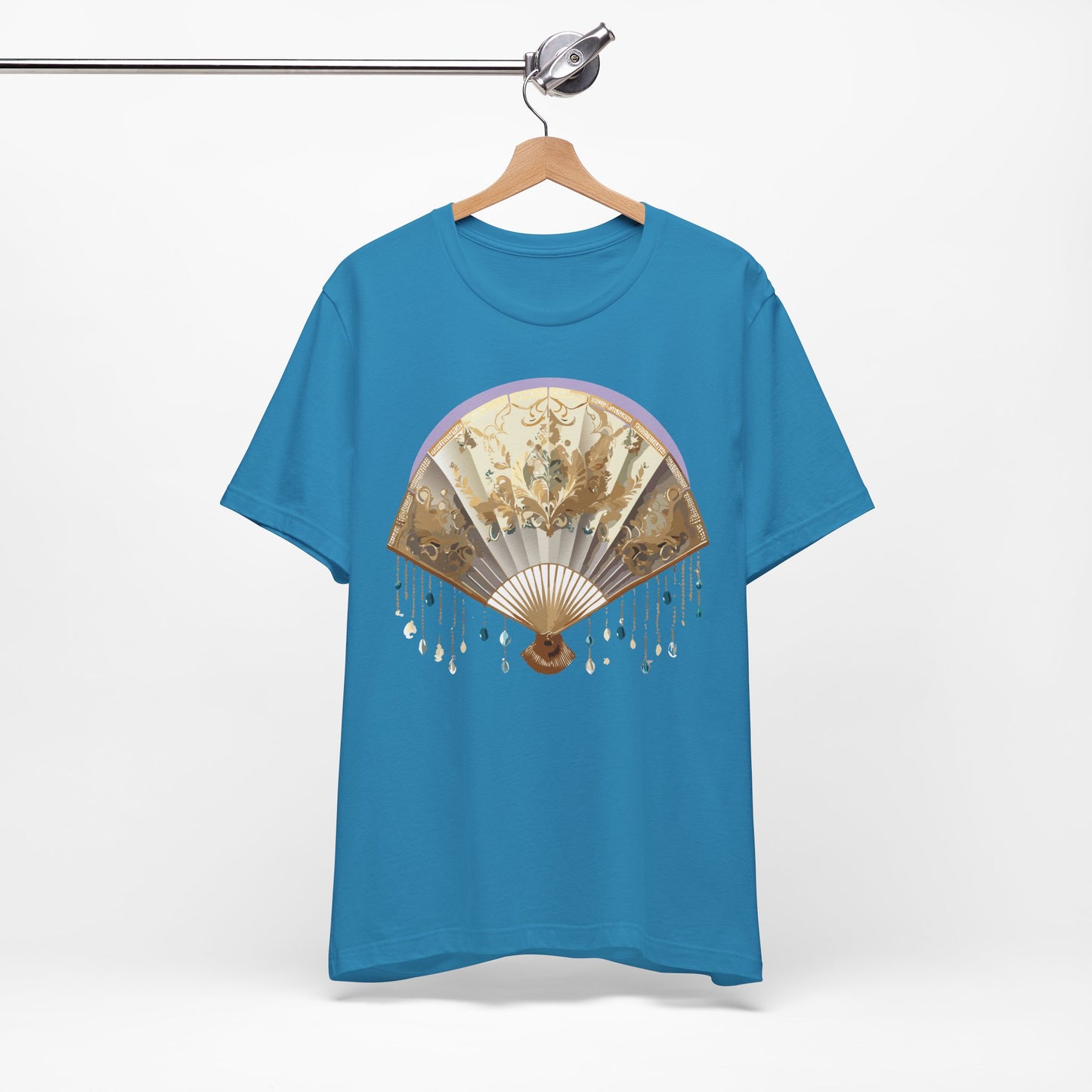 Fan shirt, Shirt with Fan, Tee Shirt with Gold Blower